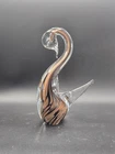 Vintage Hand Blown Murano Aventurine Art Glass Swan Bird Figurine/Venezia/Italy