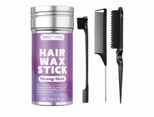 Hair Wax Stick  Slick Back Hair Brush for Tame Flyaways, Frizz, Sleek Ponytail,