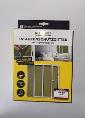EASYmaxx Fliegengitter Fenster Insektenschutz Insektengitter Magnet 130x150 cm