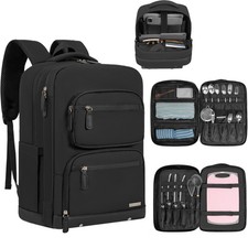 Large Chef Knife Backpack, Knife Carrier Chef Utensil Case with Multiple Pock...