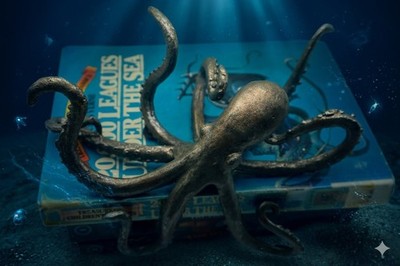 Authentic Cyan Design   Octopus Shelf Decor    model 02827, pewter finish