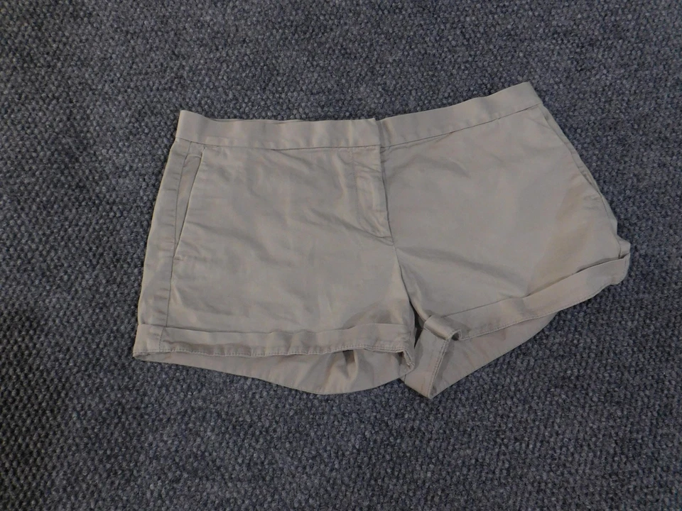 Pantalones Cortos Armani Exchange Para Mujer 6 Caqui Beige Elastizados Chino Informal Verano Bolsillos Foto 4 de 4