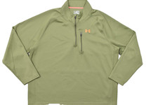 Under Armour ColdGear Men's 3XL Loose 1/4 Zip Fleece Pullover Sweater Green Oran