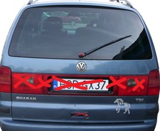 VW Sharan 7M Heckklappe Scheibe Klappe hinten ab Bj.2000 blau LC5W ohneAnbautei