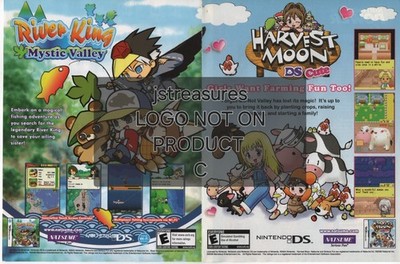 Harvest Moon/River King Mystic Valley 2-Page Vintage Gaming Print Ad from 2000s