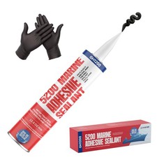 5200 Marine Sealant Black, 12.5 Oz Smoothly Dispenses with Caulk, Waterproof ...