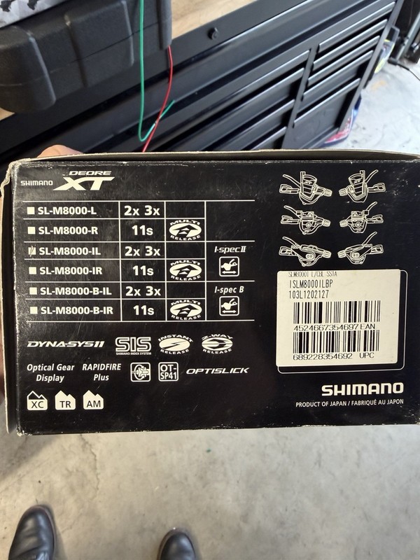 Shimano Deore XT SL-M8000-IL I-Spec II Left Shifter – 2x/3x11 Speed – Excellent