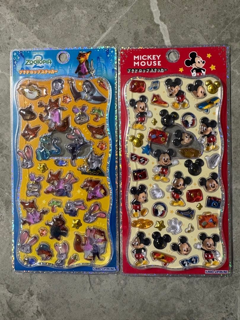 Disney Zootopia Mickey Mouse 3D Sticker Set 2 Items Collectible