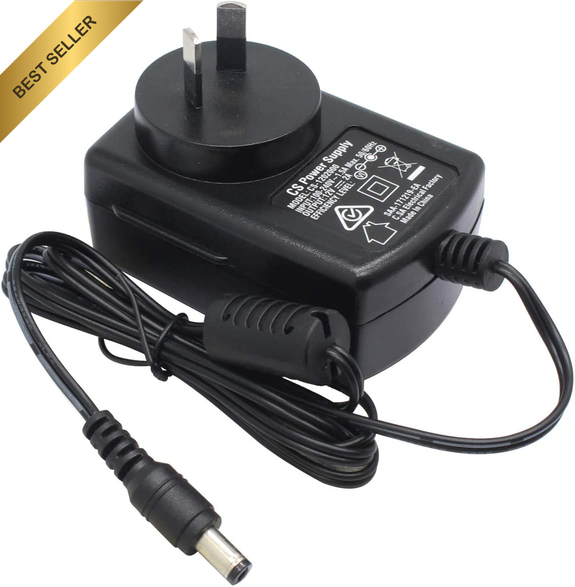 2-Pack AC to DC 12V 2A Power Supply Adapter, Plug 5.5Mm X 2.1Mm for CCTV Camera — image 2