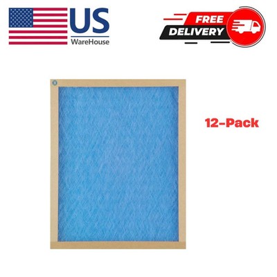 12 x 24 x 1 Fiberglass Air Filter FPR 1 MERV 2, 12-Pack, Air Filters Replacement