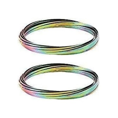 2 Stück Flow   Armband Spielzeug Metallbefestigung Flow Rings  Hand Toy (Re1833