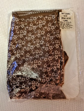 Vintage Nationals Hosiery Style 615 Brown Beige Long Cute Floral