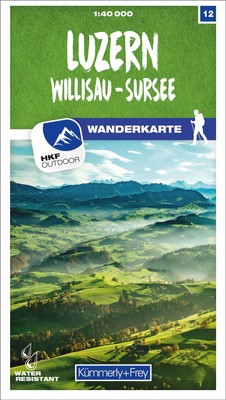Luzern Willisau Sursee Nr. 12 Wanderkarte 1:40 000 | Hallwag Kümmerly+Frey AG