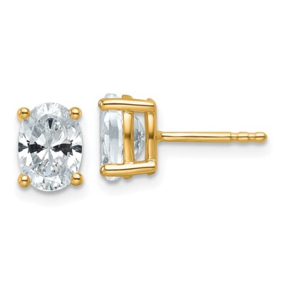 14k Yellow Goldy Oval 7.5x5.5mm Post Earring Mountings Holiday Gift for Her