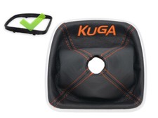 SCHALTMANSCHETTE FUR FORD KUGA 2 II SCHALTSACK LEDER STICKEREI ORANGE + RAHMEN