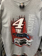 KEVIN HARVICK #4 BUDWEISER DOUBLE PRINT GREY TEE SHIRT DELTA MAGNUM ADULT XL NEW
