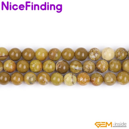 Chakras Piedra Ópalo Amarillo Natural Semipreciosa Cuentas Redondas Fabricación de Joyas 15" - Imagen 8 de 26