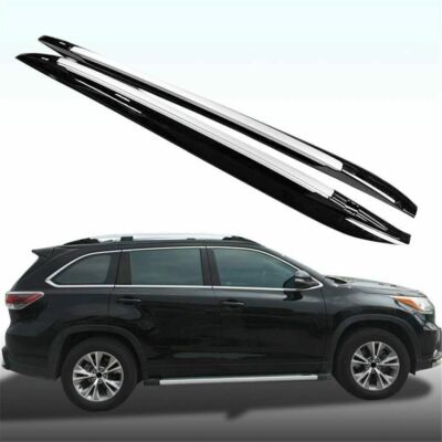 2Pcs Aluminum Roof Rail Racks Side Rail Bar Fits for Highlander Kluger 2014-2019