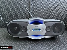 Sony CFD-F10 Silver Boombox CD  Casette Player Radio with Cord - Works Great