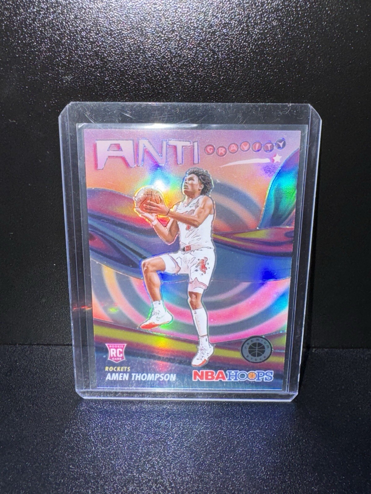 2023-24 NBA Hoops Premium Stock Anti Gravity Silver Prizm #16 Amen Thompson (RC)