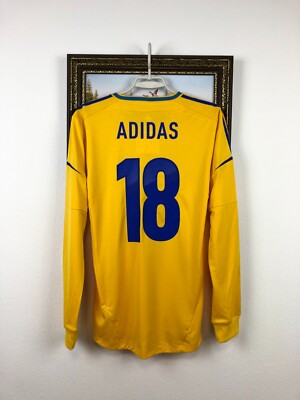 Ukraine Home football shirt 2012 Soccer #18 Player Issue Nazarenko