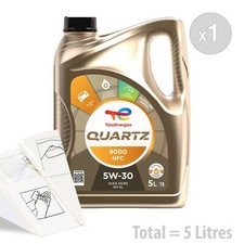 Total Quartz 9000 NFC 5W-30 Car Engine Oil Service Kit / Pack 5 LITRES 5L