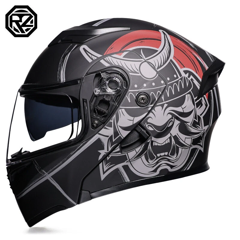 Modular Motorcycle Helmet Men Women Double Visors Motocross Helmets DOT  Approved