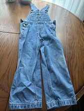vtg jordache boys girls denim jean overalls 6 worn