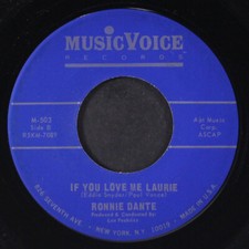 RONNIE DANTE: if you love me, laurie / don't stand up in a canoe MUSICVOICE 7