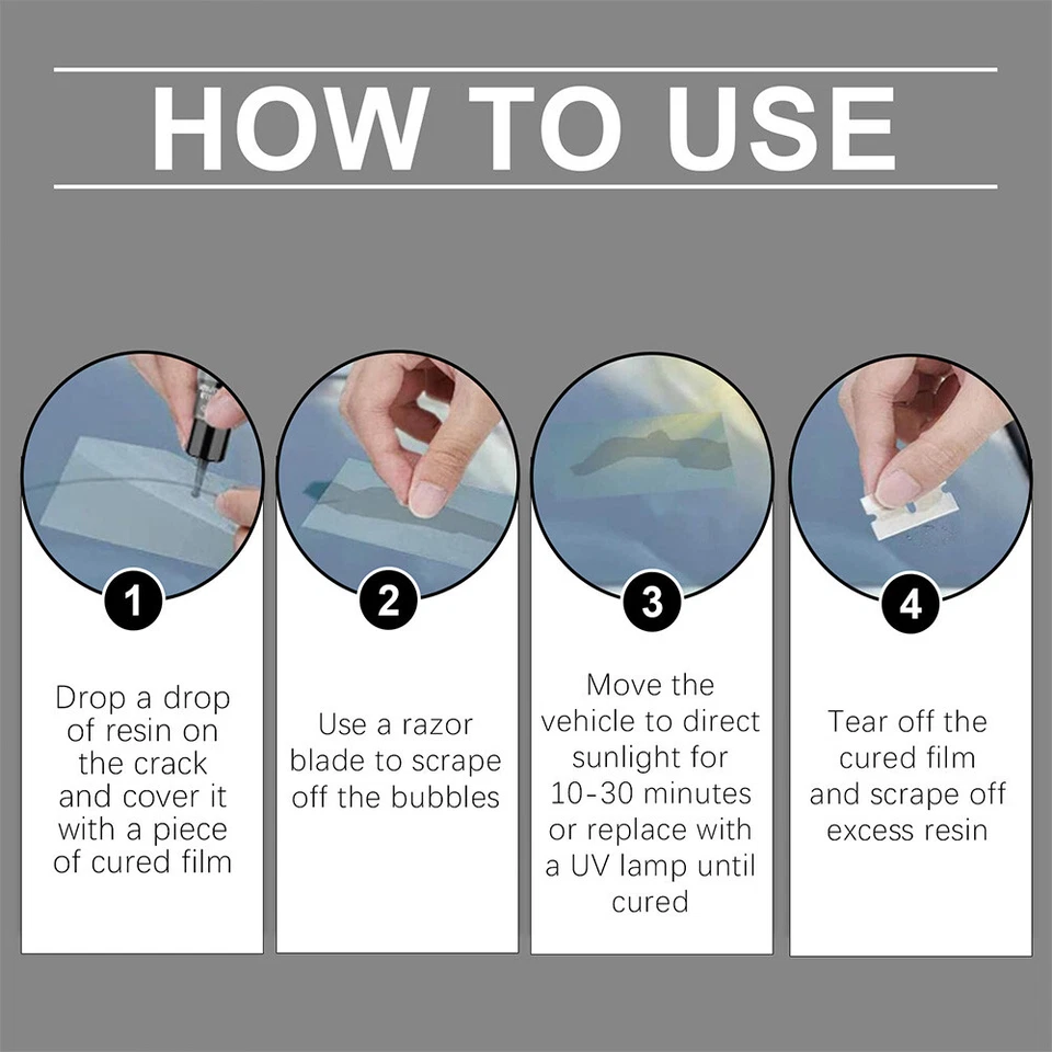 Car Windshield Crack Repair Fluid Car Glass Glue Scratch Chip Cracks Repair Kit - Image 3 of 4