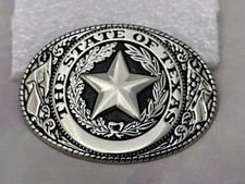 Texas Seal Belt Buckle Silver New
