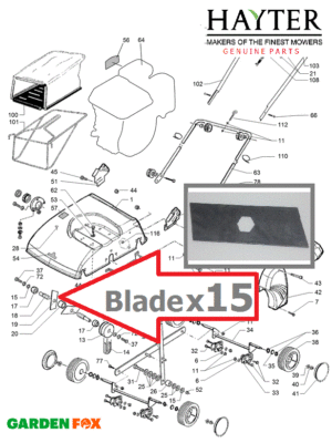 Genuine Hayter Scarifier Blades Model 110G 3100001-999999 15