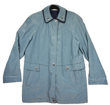 Vintage Canda Women's Jacket C&a Blue Padded Drawstring Collar Size 10