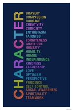 Character Bravery Courage Compassion Creativity Art Print Poster 12x18