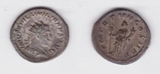 AR Antoninian Silber M&uuml;nze Philippus II. Filius PMTR P IIII COS II PP (146375)