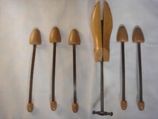 6 NICE Vintage 1950's or so Wood  Metal Shoe Trees - Stretchers