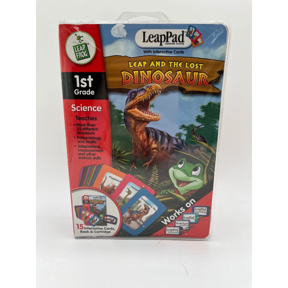 LeapFrog LeapPad 1st Grade Dinosaur & Nemo Interactive Books Cartridges Cards - Image 2 of 4