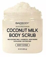 Moisturizing Body Scrub, Coconut Milk, 10 Oz. Sealed