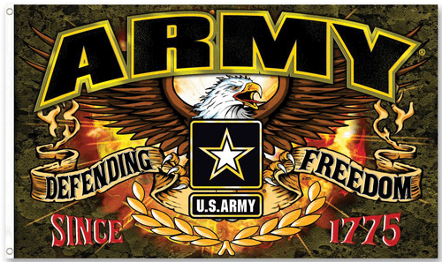 US Army Flagge 3X5ft bessere Qualität USA Verkäufer MASKOTTCHEN SIEGEL SERVIERT IM AUSSTAND - Bild 16 von 22