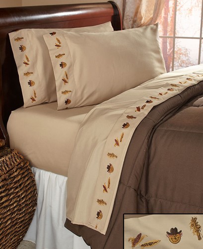 Scarecrow Leaves Fall Bedding Decor 
