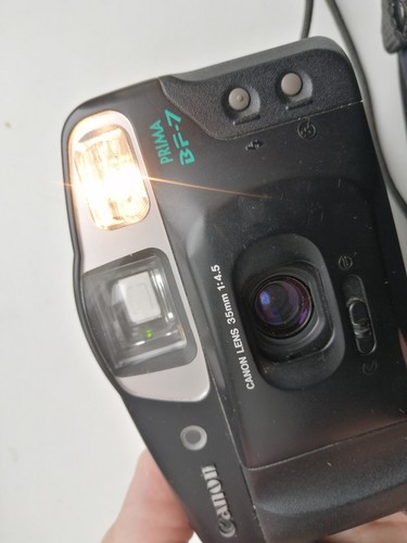 TESTED VTG Canon Prima Bf-7 Bf7 f4. 5 film camera 35mm point shoot Lomography - Picture 10 of 13