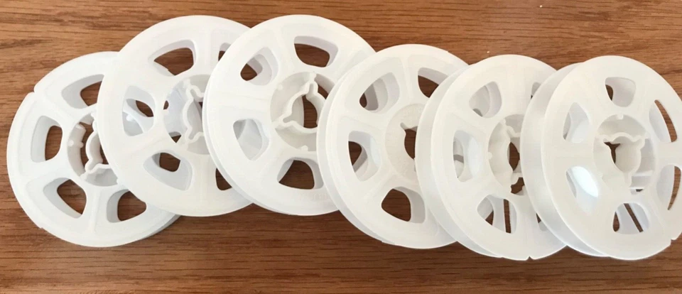 Carretes de película de película de plástico blanco SUPER-8 50 pies - Paquete de 6 carretes súper 8 mm TOTALMENTE NUEVOS Foto 3 de 4