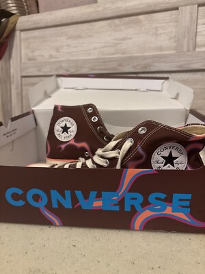 golf wang converse flames size 8.5 mens (10.5 womens) brown shoes w pink flame