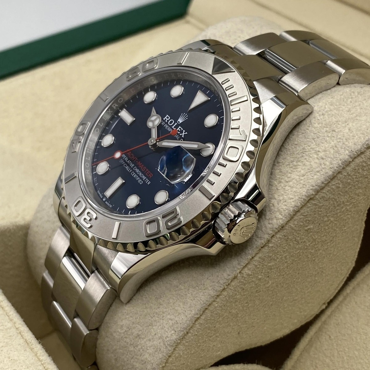 Rolex Yacht-Master 126622 40mm Platin Stahl Blau Zifferblatt  