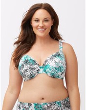 NWT- CACIQUE Lane Bryant Confetti Smooth Satin Full Coverage Underwire Nylon Bra