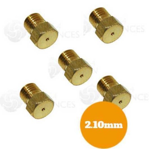 7x BBQ Conversion Jets Nipples 2.10 LPG to Natural Gas 17210 M6 x .075