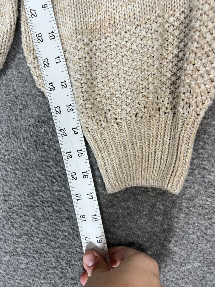 Cato Open Front Sweater Cardigan Beige Hooded Knee Length Women’s Plus 22/24W - Image 4 of 4