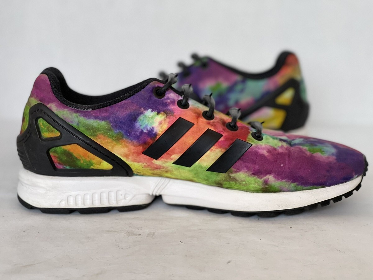 ADIDAS ZX FLUX TORSION TIE DYE MULTICOLOR RUNNING SHOES ADIDAS ZX FLUX TORSION TIE DYE MULTICOLOR RUNNING SHOES
