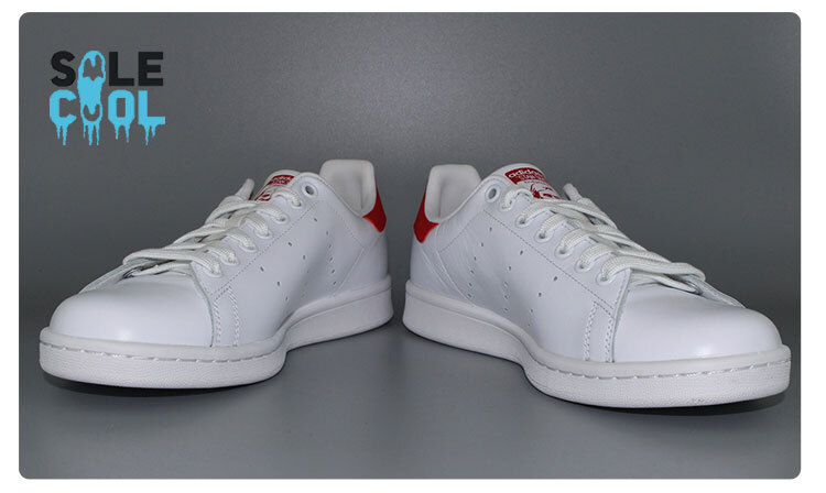 Adidas Mens Stan Smith White Red Athletic Casual Shoes
