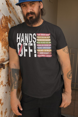 Hands Off Gildan 5000 Unisex Classic Tee Protest